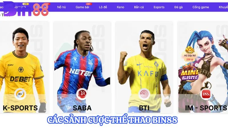 Các sảnh cược thể thao BIN88  